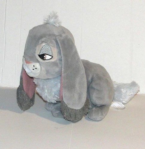 Peluche lapin gris rose - gris, et