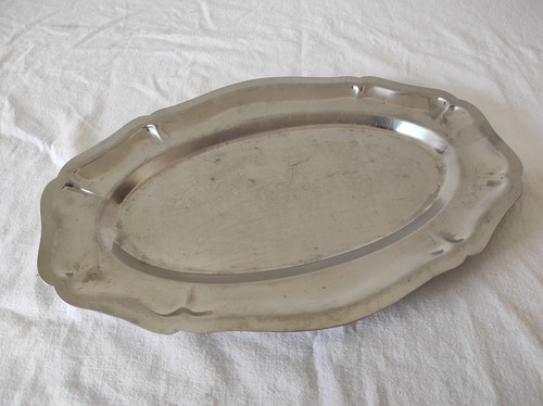 Plat service ovale inox - service, en