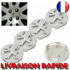 4 X LOGO EMBLÈME Insigne PEUGEOT 60 mm GRIS Cache moyeu jante Centre de roue
