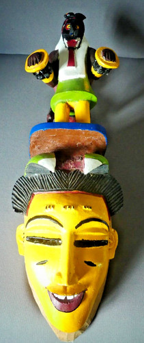 Masque africain gouro zaouli - africain,