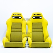【1 PAIR】AUTHENTIC RECARO SR3  Yellow Wildcat Very Good Condition