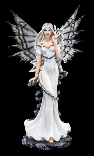 Grande statue elfe avec dragon - grande,