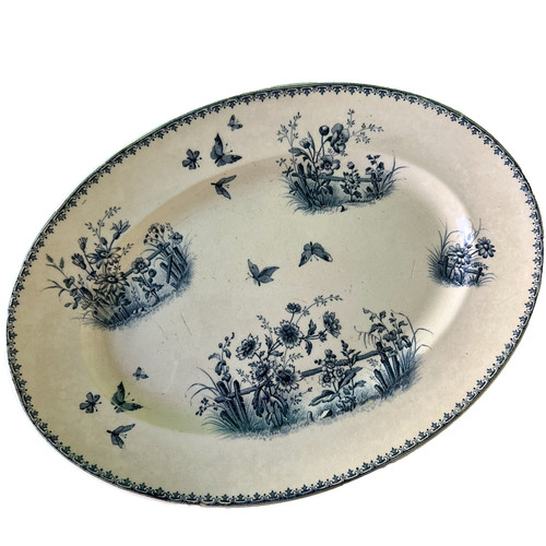 Plat ovale ancien - plat,
