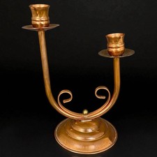 Bougeoir cuivre 2 bras