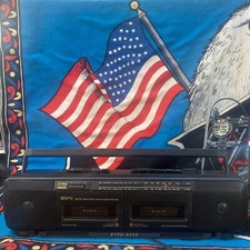 GPX  Model C 935 Am/Fm Stereo Radio Double Cassette Recorder Tested Working Read