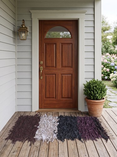 Tapis rectangle cuir - tapis,