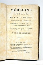 LIVRE ANCIEN MAHON MEDECINE