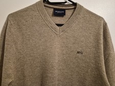 Pull Mcgregor col V beige 100%