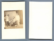 Indochina, French Settlers in Indochina CDV Vintage Albumen.  Albumen Print