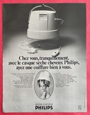 PUBLICITE  PRESSE Casque Sèche Cheveux PHILIPS & Cigarette COOLTIPT  Menthe 1970