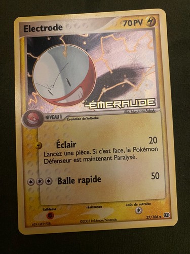 Carte pokémon electrode - pokémon, holo