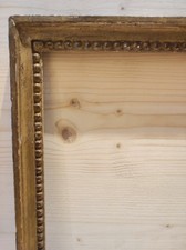 ancien cadre bois baguette doré feuillure 34 cm x 24 cm  old frame gravure