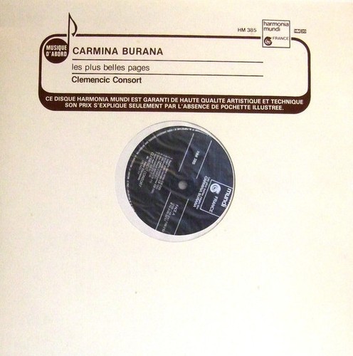 Vinyle tours carmina - 33,