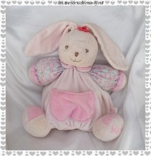Doudou Peluche Lapin Lilirose Boule Rose Bras Fleurs Poche Kaloo