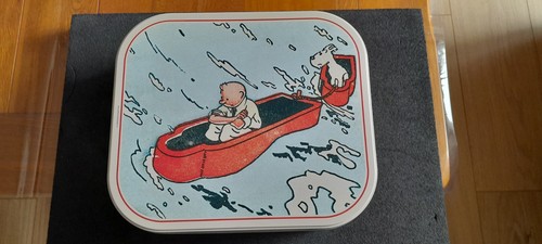 Boite tintin biscuit delacre - tintin,