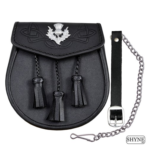 Shyne kilts sporran - u.k, cuir