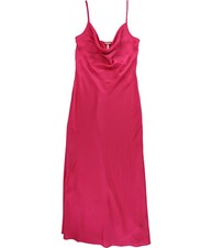 GUESS Womens Akilina Satin Sleeveless Gown Dress, mediunred, XS