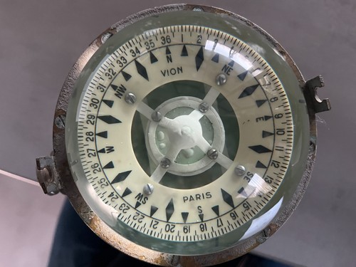 Vintage aircraft compass - vintage,