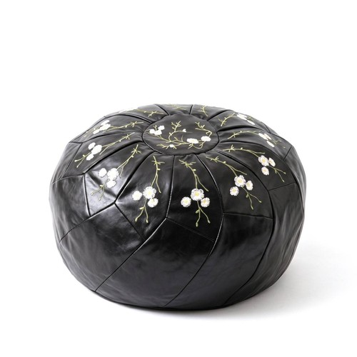 Pouf simili cuir - en,