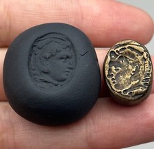 Ancien timbre sceau en bronze