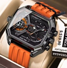 ??  Montre Homme Dual Time – Orange ? pour les vrais leaders ! ?