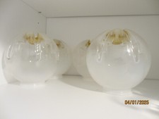 Lot de 4 globes en verre pour Lustre Gaetano Sciolari Mazzega design italy 1970