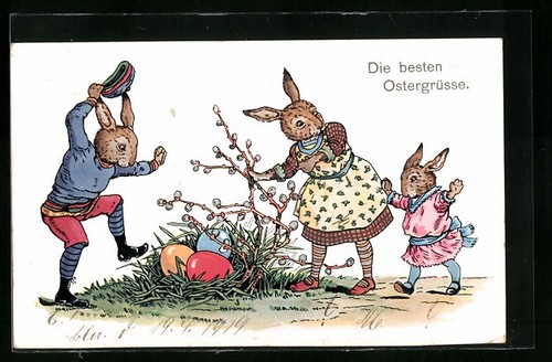 Carte postale lapins - lapins, de