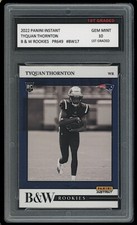 TYQUAN THORNTON 2022 PANINI INSTANT B&W 1ST GRADED 10 ROOKIE CARD RC NE PATRIOTS