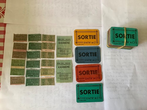 Lot anciens tickets cinéma - anciens,