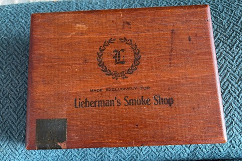 Vintage wood cigar - wood, pinned