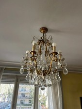 Lustre à pampilles en bronze