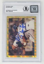 Nolan Ryan HOF Signed Autograph 1994 Broder Gold Fight Card BGS BAS 10 Auto