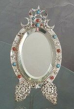 Ancien miroir de table XIX