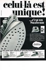1969 SUNBEAM ADVERTISEMENT Steam Iron