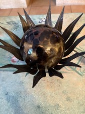 Belle Lampe En Métal Et Verre