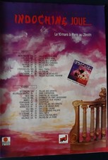 PUBLICITE  ADVERT concert  INDOCHINE 1986 tournée française