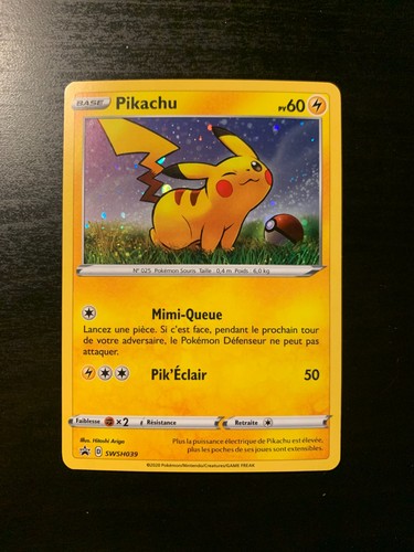 Carte pokémon holo pikachu - carte,