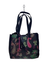 Desigual PVC Tote Bag Black All-over Pattern Used