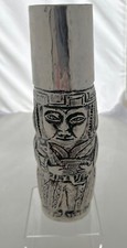 SEE VIDEO Mexico 1940 Handwrought Sterling Silver COCKTAIL SHAKER Weapon Weight