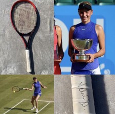 Match used racquet Donna Vekic - Nottingham 2017 WTA Signed Tennis match Worn