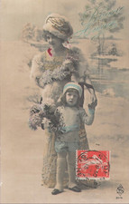 CP WOMEN ELEGANT FUR HAT CHILD CAP FLOWERS - 35319