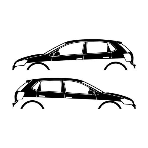 Set car decal stickers - 2,