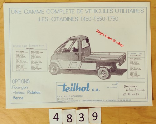 Teilhol utilitaires t450 t550 - utilitaires,