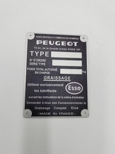 Plaque Constructeur Peugeot 203 403 204 304 404 504