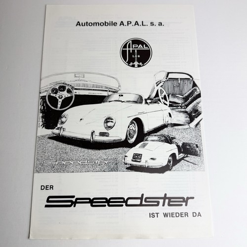 Apal speedster porsche - speedster, 356