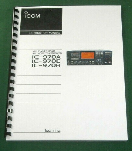 Icom 970a h instruction - icom, ic-970a/e/h