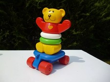 8 ⚜️ Vintage Plastic Playskool Teddy Bear Awakening Educational Toy