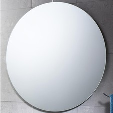 Miroir rond en fil de fer poli