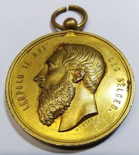 BELGIUM - LEOPOLD II KING Medal - Comice Agricole de BEAURAING - 1881.