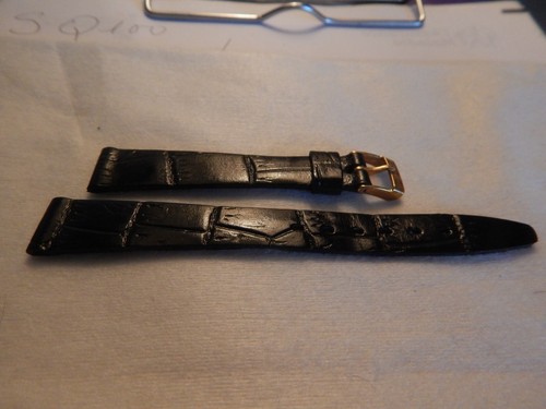 Bracelet montre dame - cuir, noir
